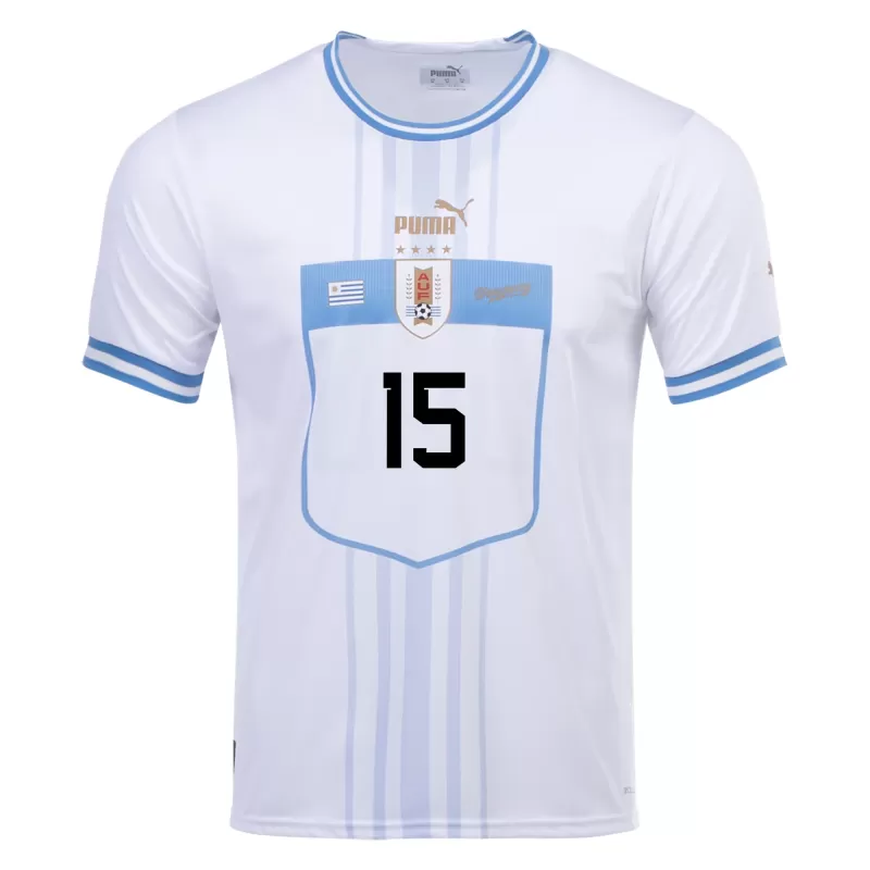 Uruguay F. VALVERDE #15 Away Jersey 2022 - gojersey