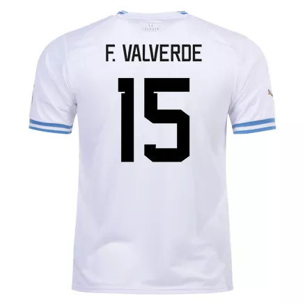 Uruguay F. VALVERDE #15 Away Jersey 2022 - gojerseys
