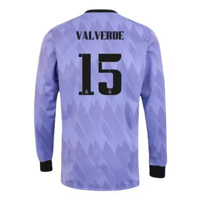 Real Madrid VALVERDE #15 Away Jersey 2022/23 - Long Sleeve - gojersey