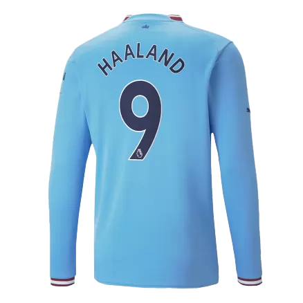 Manchester City HAALAND #9 Long Sleeve Home Jersey 2022/23 - gojerseys