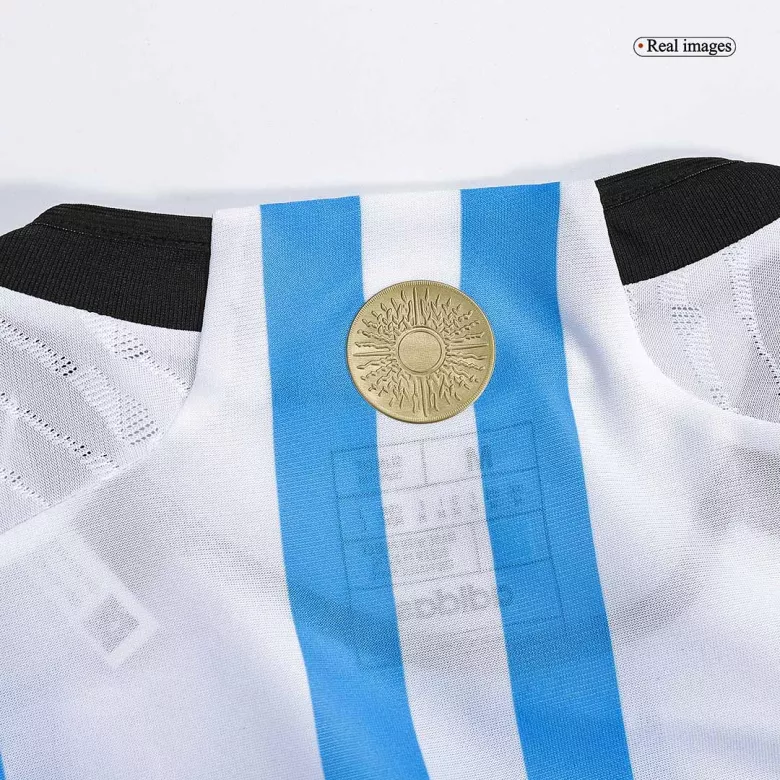 Authentic Argentina 3 Stars Home Long Sleeve Jersey 2022 - gojersey