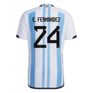 Argentina E. FERNANDEZ #24 Home Jersey Authentic 2022 - goaljerseys