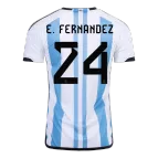 Argentina E. FERNANDEZ #24 Home Jersey 2022 - goaljerseys
