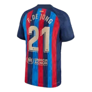 Barcelona F. DE JONG #21 Home Jersey Authentic 2022/23 - goaljerseys