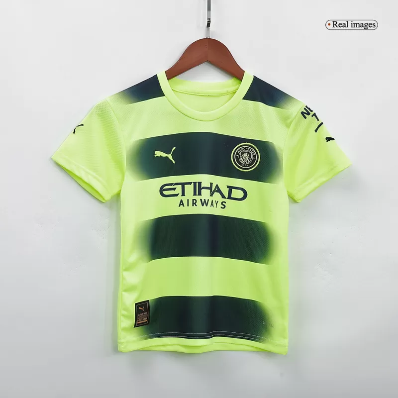 Manchester City Third Away Jersey Kit 2022/23 Kids(Jersey+Shorts) - gojersey