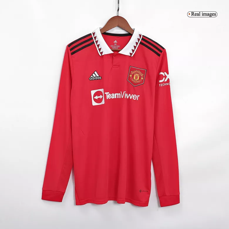Manchester United Home Jersey 2022/23 - Long Sleeve - gojersey