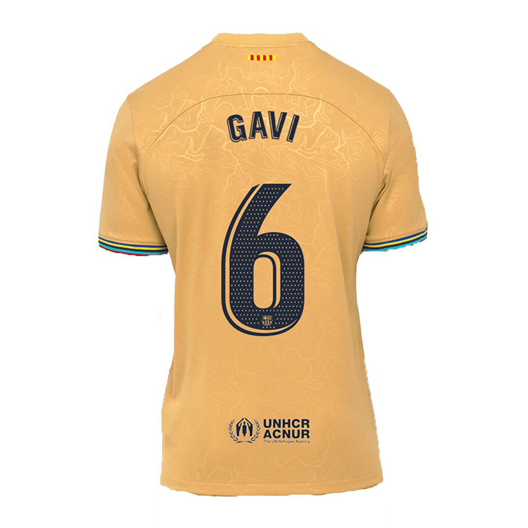 Men's Authentic GAVI #6 Barcelona Away Soccer Jersey Shirt 2023/24