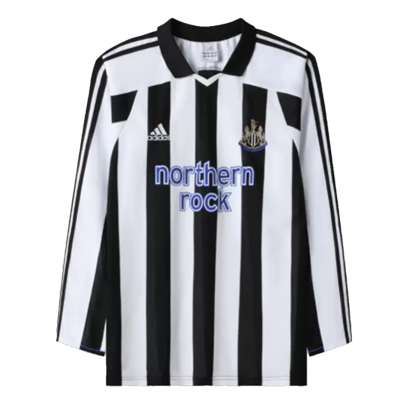 Newcastle Home Jersey Retro 2003/04 - Long Sleeve with White&Black available at gogoalshop