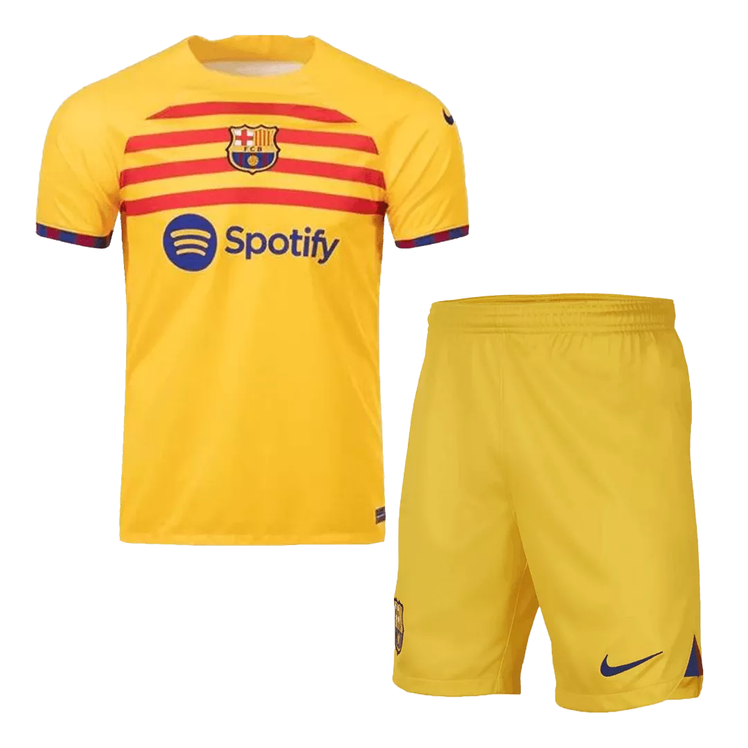 Barcelona Fourth Away Jersey Kit 2022/23 (Jersey+Shorts)