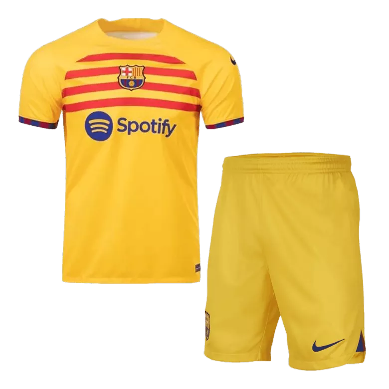 Barcelona Fourth Away Jersey Kit 2023/24 (Jersey+Shorts) - gojersey