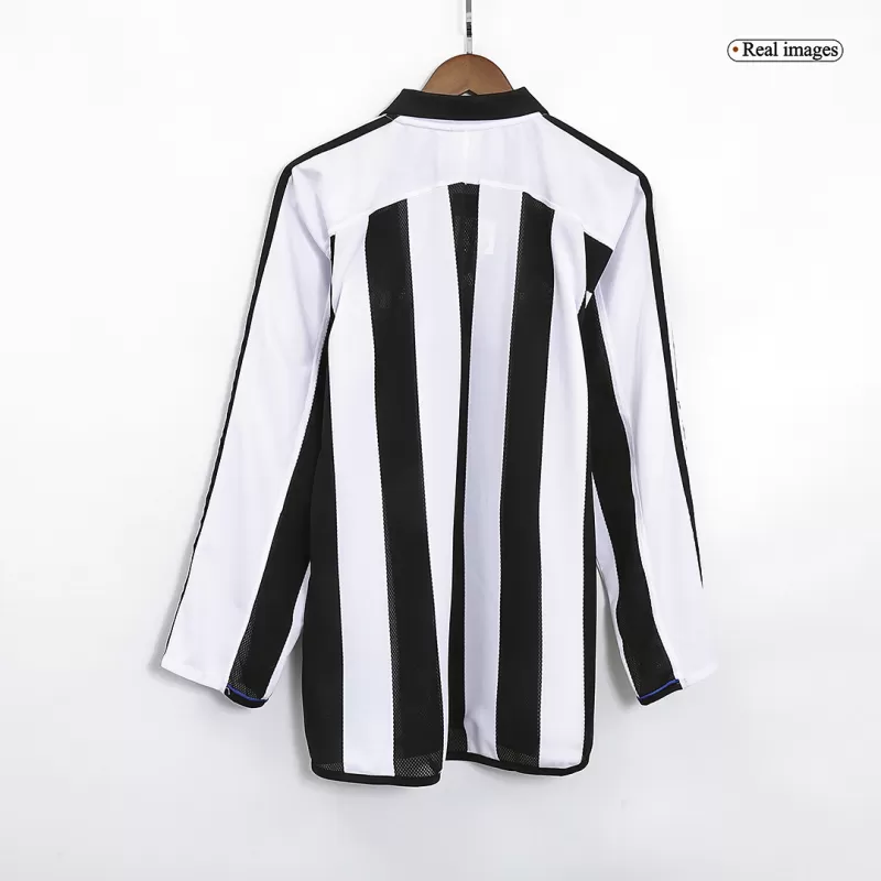 Newcastle Home Jersey Retro 2003/04 - Long Sleeve with White&Black available at gogoalshop