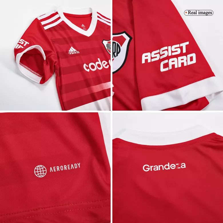 River Plate Away Jersey Kit 2022/23 Kids(Jersey+Shorts) - gojersey