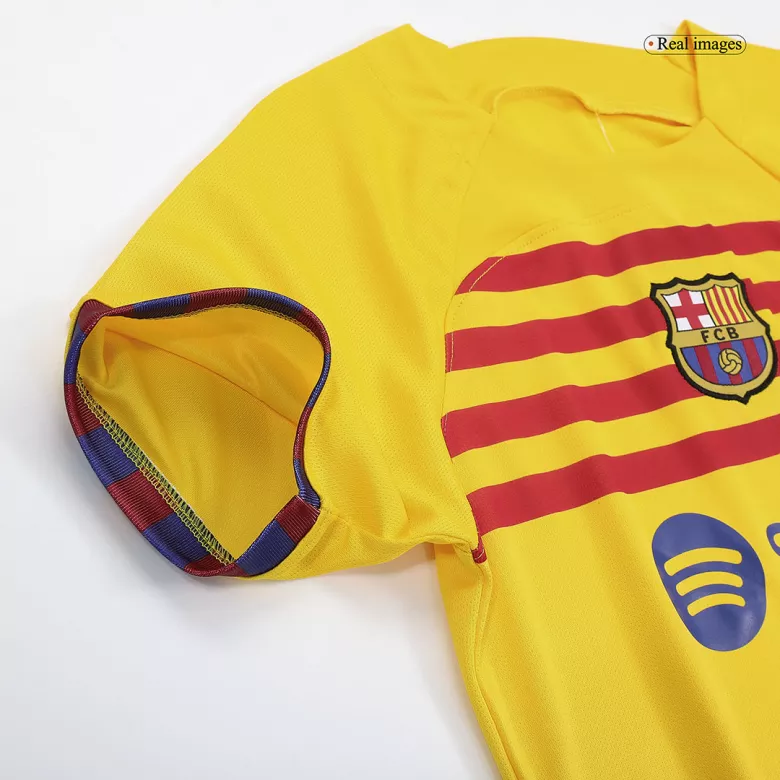 Barcelona Fourth Away Jersey Kit 2022/23 Kids(Jersey+Shorts) - gojersey