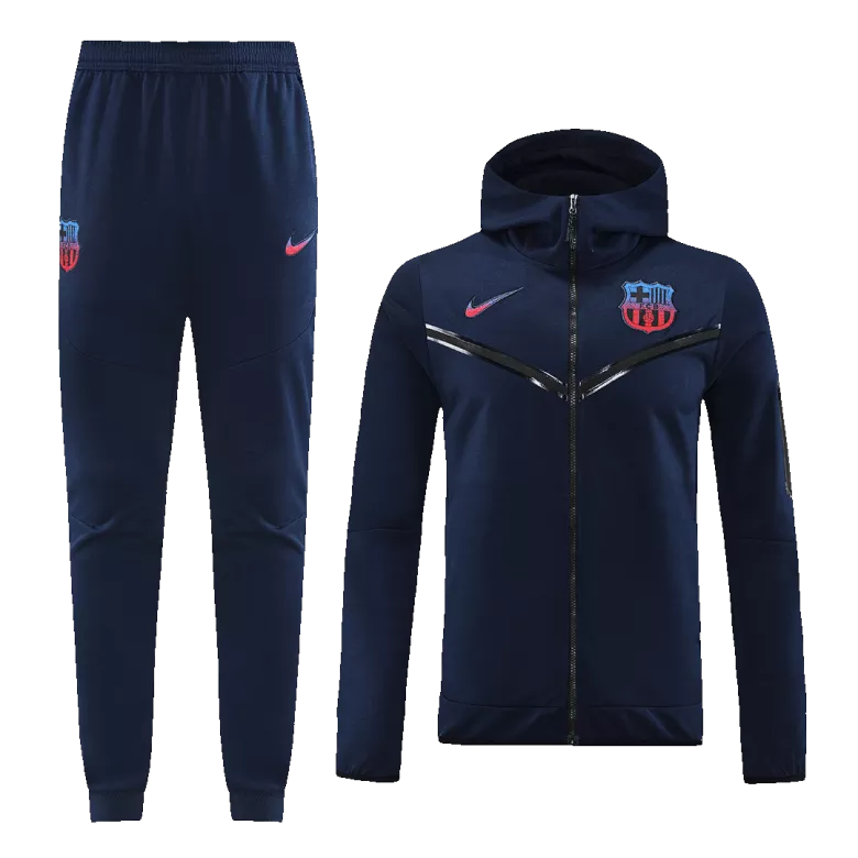 Barcelona Hoodie Sweatshirt Kit 2022/23 - Navy (Top+Pants) - gojersey