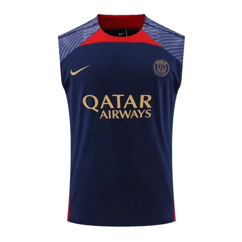 PSG Sleeveless Training Jersey Kit 2023/24 Navy - gojersey