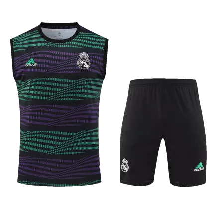 Real Madrid Sleeveless Training Jersey Kit 2022/23 Black&Purple - gojerseys