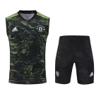 Manchester United Sleeveless Training Jersey Kit 2022/23 Black&Green - goaljerseys