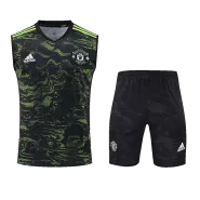 Manchester United Sleeveless Training Jersey Kit 2022/23 Black&Green - goaljerseys