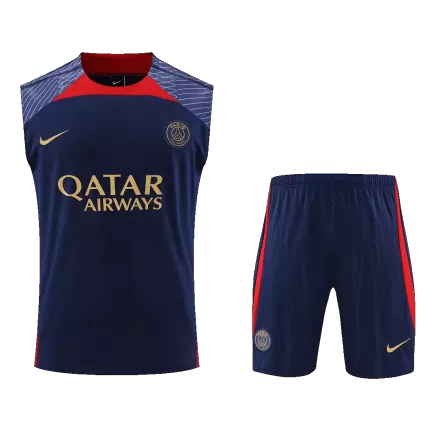 PSG Sleeveless Training Jersey Kit 2023/24 Navy - gojerseys