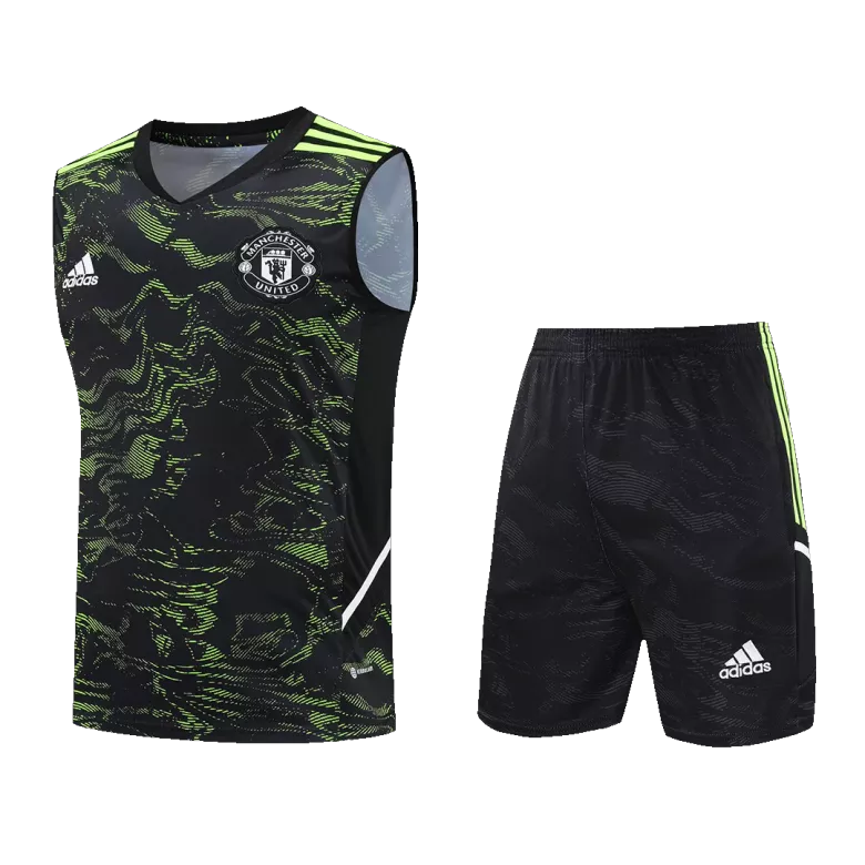 Manchester United Sleeveless Training Jersey Kit 2022/23 Black&Green - gojersey