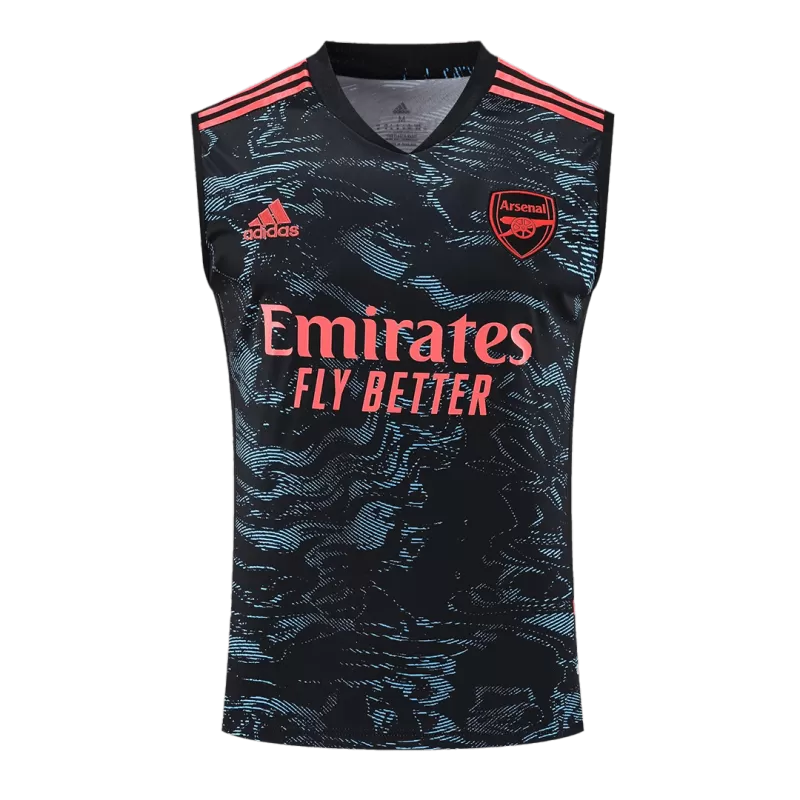 Arsenal Sleeveless Training Jersey Kit 2022/23 Black with Black available at gogoalshop