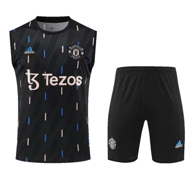 Manchester United Sleeveless Training Jersey Kit 2022/23 Black - gojersey