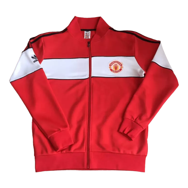 Manchester United Training Retro Jacket 1984 Red&White - gojersey