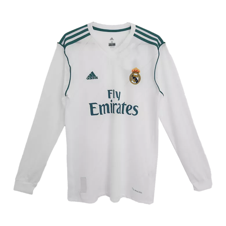 Real Madrid RONALDO #7 Home Jersey Retro 2017/18 - Long Sleeve - gojersey
