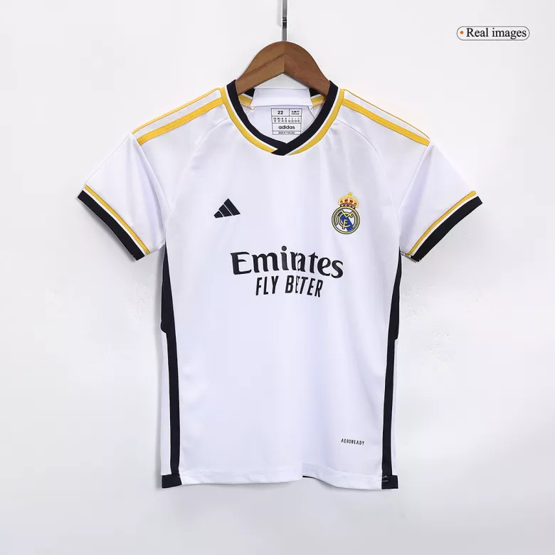 Real Madrid BELLINGHAM #5 Home Jersey Kit 2023/24 Kids(Jersey+Shorts) - gojersey