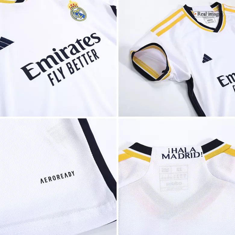 Real Madrid BELLINGHAM #5 Home Jersey Kit 2023/24 Kids(Jersey+Shorts+Socks) - gojersey
