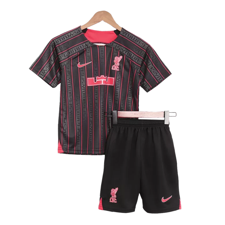 Liverpool X LeBron James Pre-Match Jersey Kit 2022/23 Kids(Jersey+Shorts) - gojersey
