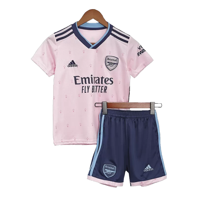 Arsenal Third Away Jersey Kit 2022/23 Kids(Jersey+Shorts) available at gogoalshop