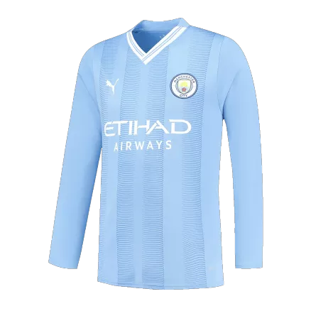 Manchester City Long Sleeve Home Jersey 2023/24 - gojerseys