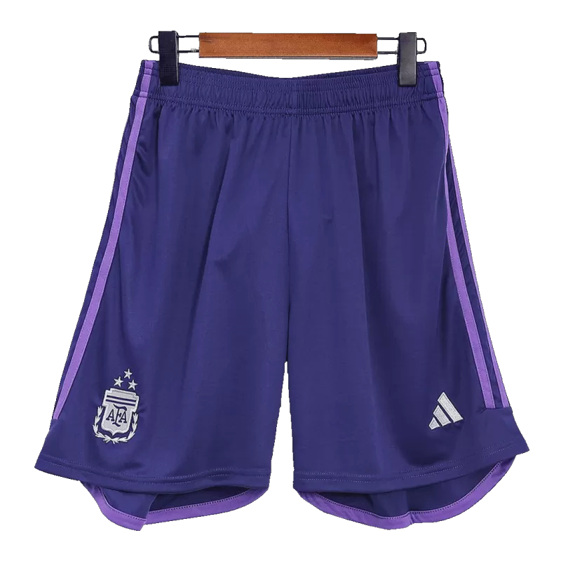 Argentina Three Star Away Soccer Shorts 2022-Champion Edition - gojersey