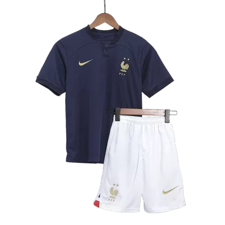 France Home Jersey Kit 2022 Kids(Jersey+Shorts) - gojerseys