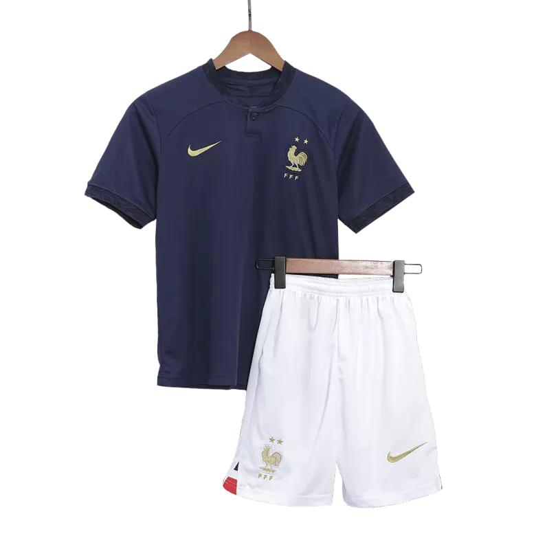 France Home Jersey Kit 2022 Kids(Jersey+Shorts) - gojersey