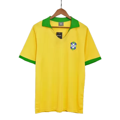 Brazil Home Jersey Retro 1957 - gojersey