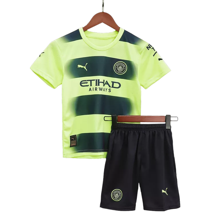 Manchester City Third Away Jersey Kit 2022/23 Kids(Jersey+Shorts) - gojersey