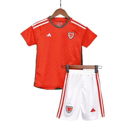 Wales Home Jersey Kit 2022 Kids(Jersey+Shorts) - gojerseys
