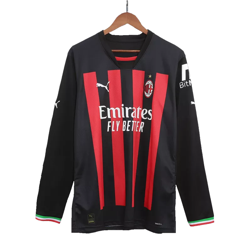 AC Milan Home Jersey 2022/23 - Long Sleeve - gojersey
