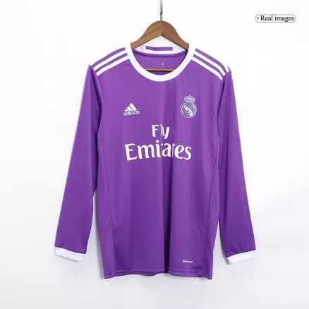 Real Madrid Away Jersey Retro 2016/17 - Long Sleeve - gojersey