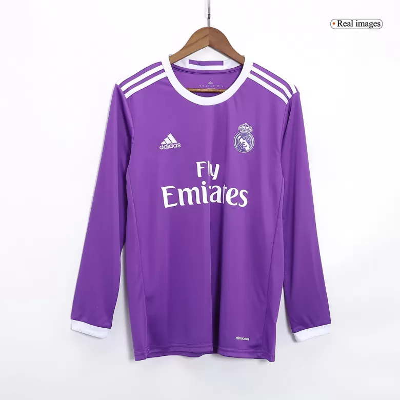 Real Madrid SERGIO RAMOS #4 Away Soccer Jersey Retro 2016/17 - Long Sleeve - gojersey