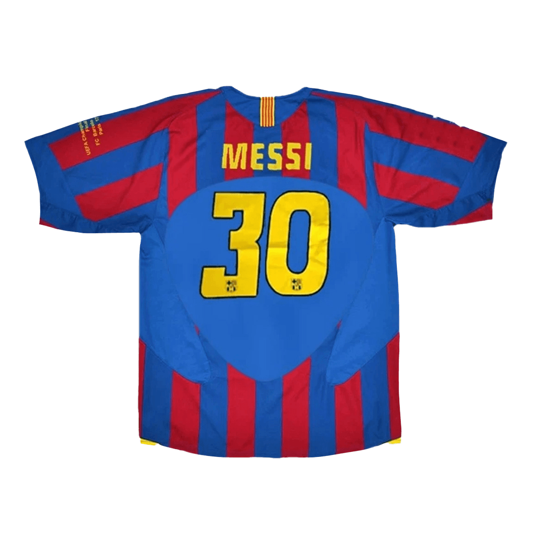 Barcelona MESSI #10 Jersey 2008/09 Home Retro UCL Final - Long Sleeve