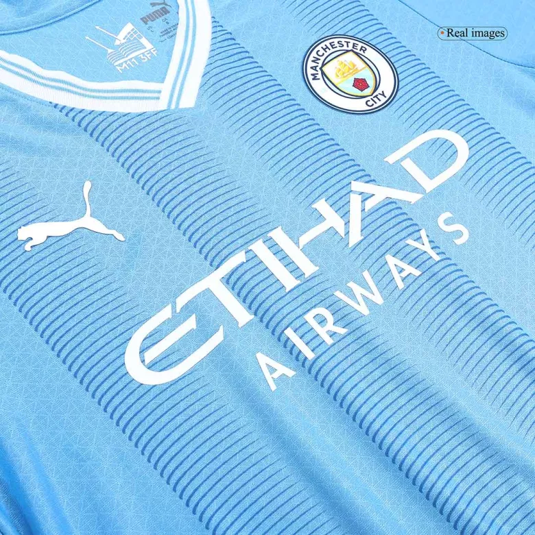 CHAMPIONS #23 Manchester City Home Jersey Authentic 2023/24 - gojersey