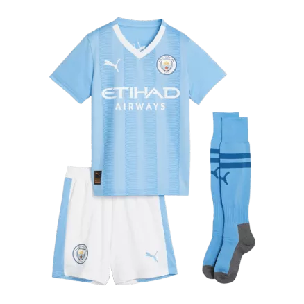 Manchester City Home Jersey Kit 2023/24 Kids(Jersey+Shorts+Socks) - gojerseys