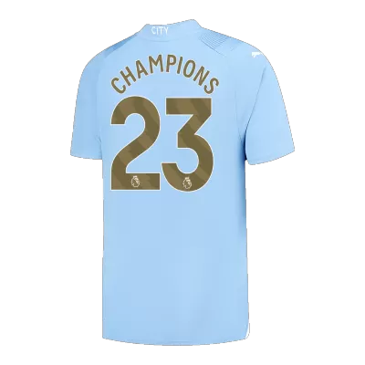 CHAMPIONS #23 Manchester City Home Jersey Authentic 2023/24 - gojersey