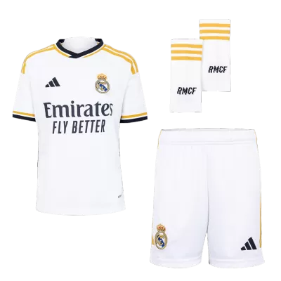 Real Madrid Home Jersey Kit 2023/24 Kids(Jersey+Shorts+Socks) - gojersey