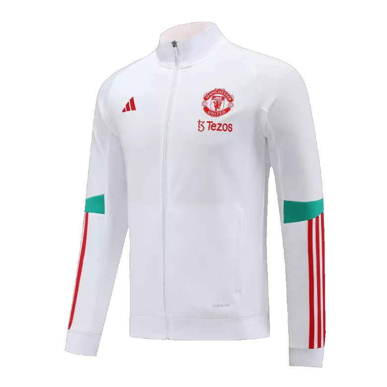 Manchester United Training Kit 2023/24 - White (Jacket+Pants) - gojersey
