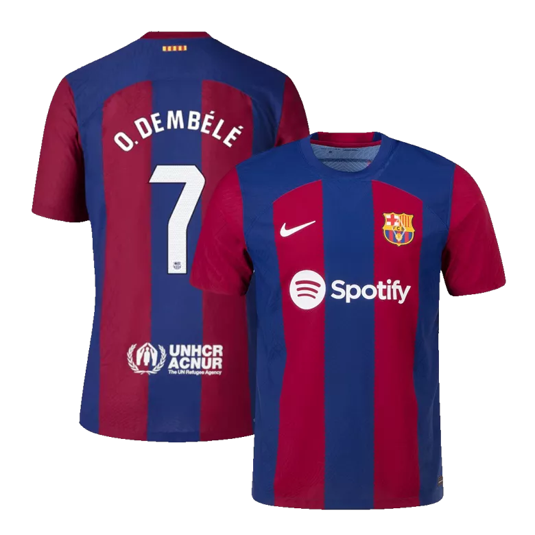Barcelona O.DEMBÉLÉ #7 Home Jersey Authentic 2023/24 - gojersey