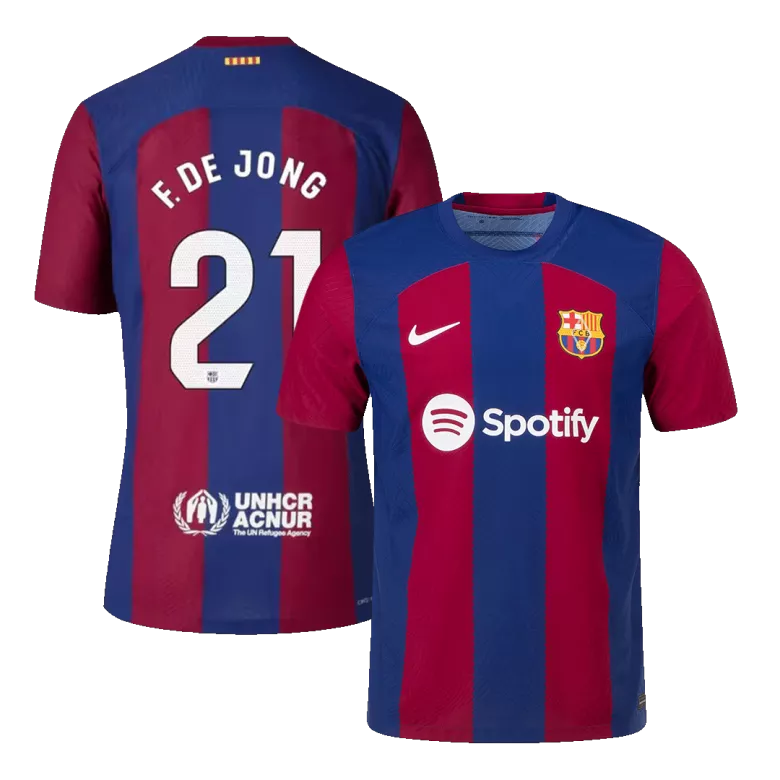Barcelona F. DE JONG #21 Home Jersey Authentic 2023/24 - gojersey
